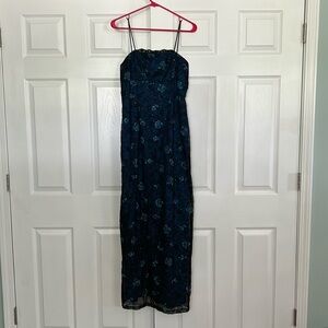 Morgan and Co blue and black formal dress